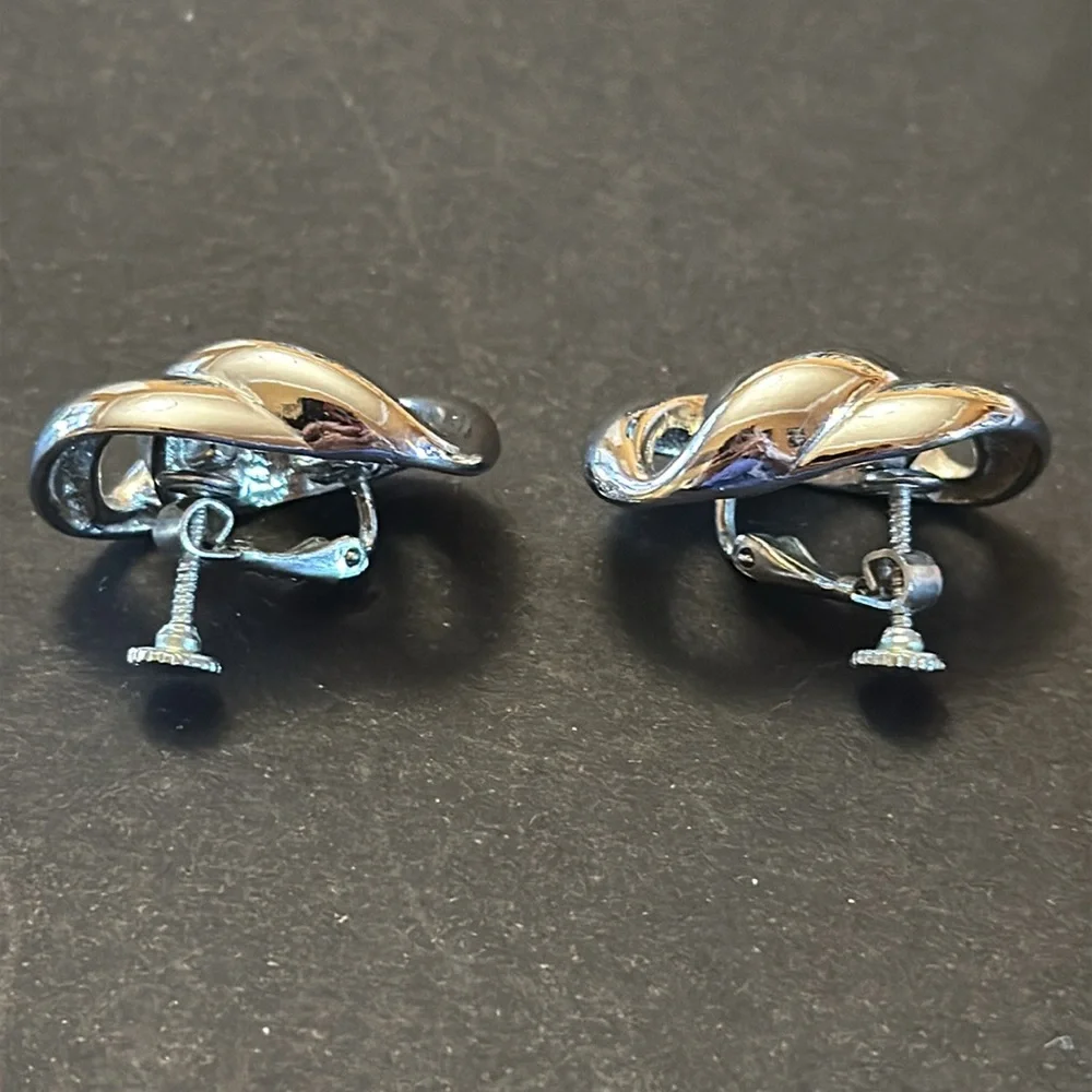 Napier Screw Back Silver-Tone Clip On Earrings